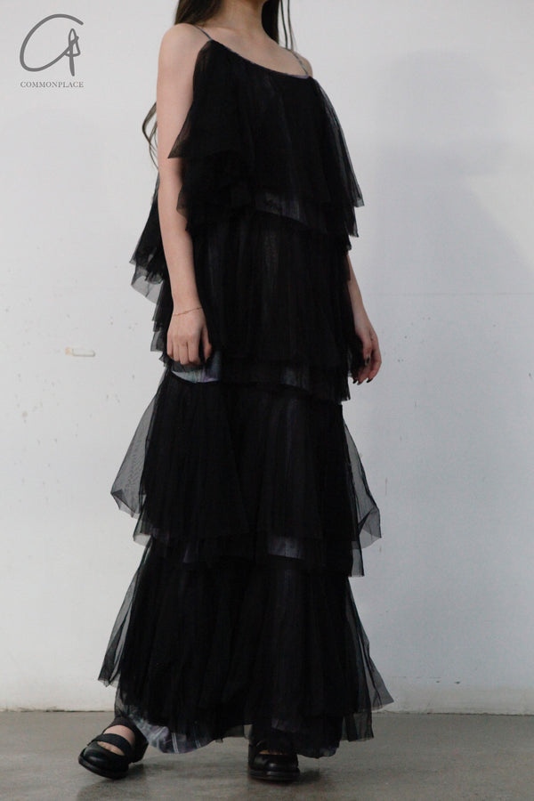 MUTEDANCE black layered dress MD22FW13 PM43